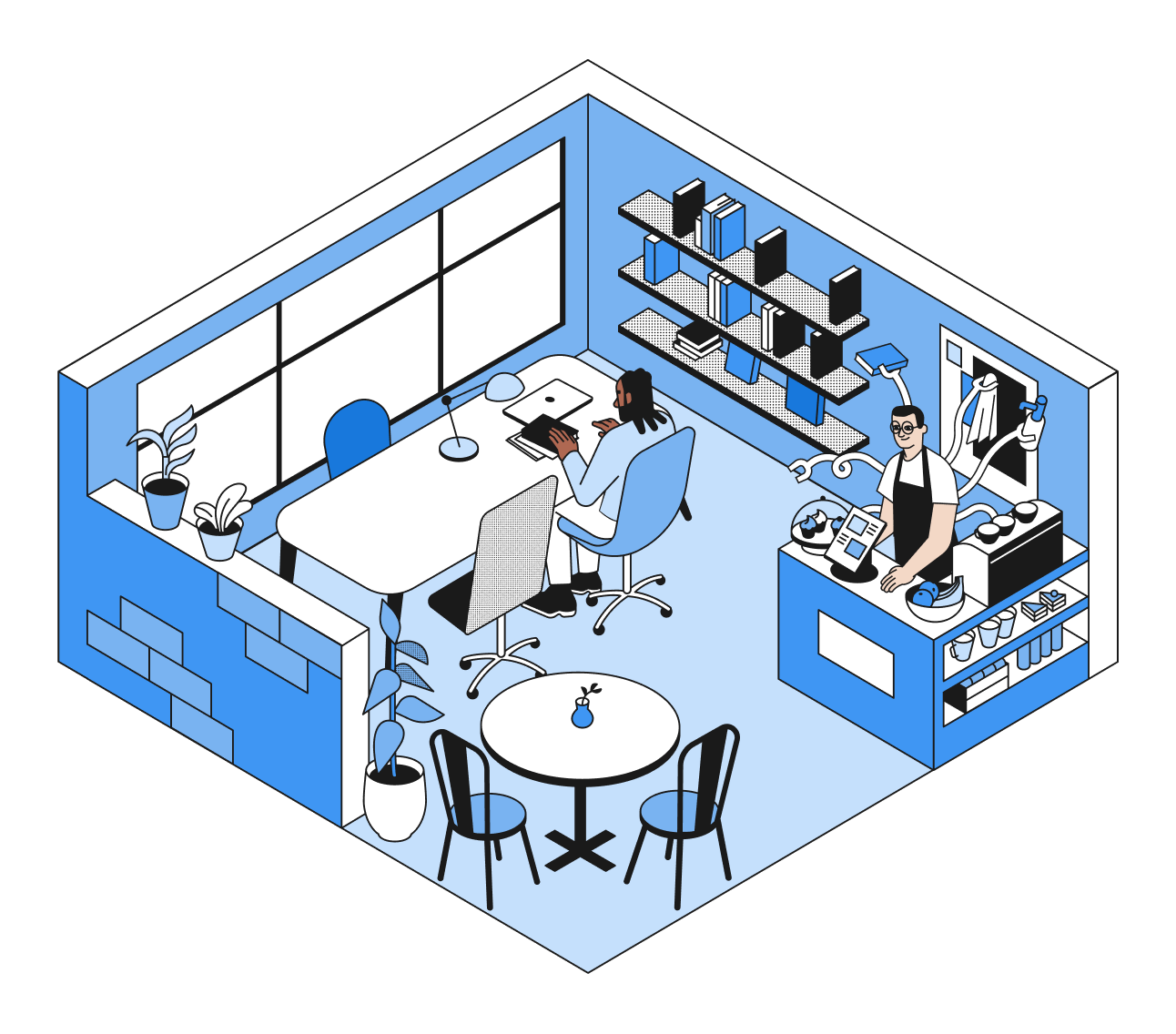 Coffe shop illustration